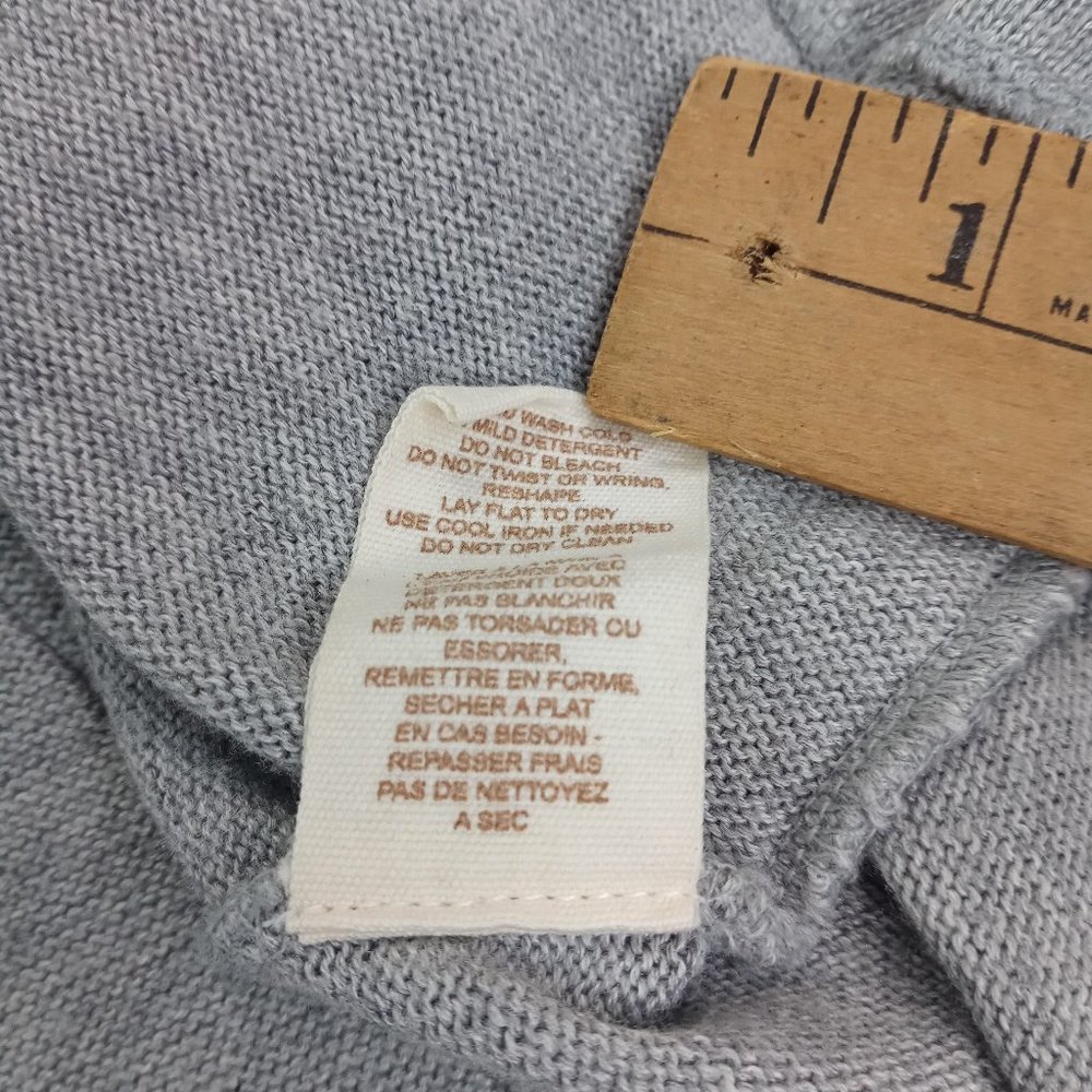 *SOLD* Free People Womens Shirt Dress Gray Button Front Military No Size Tag - Picture 8 of 11